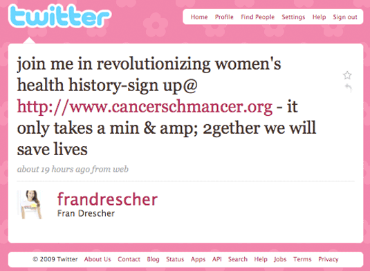 Fran Drescher on Twitter