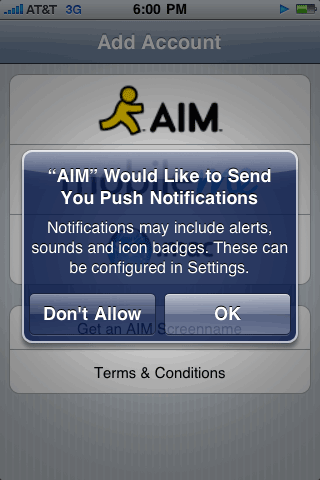AIM Push Notifications
