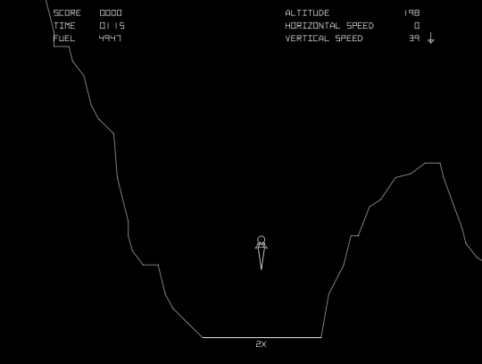 Atari's Lunar Lander Arcade Game Screenshot