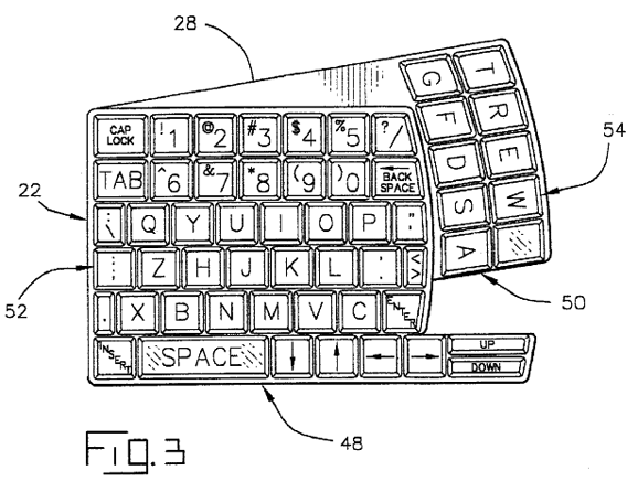 Portable keyboard patent