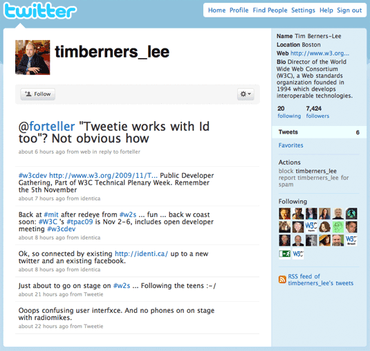 Tim Berners-Lee Twitter