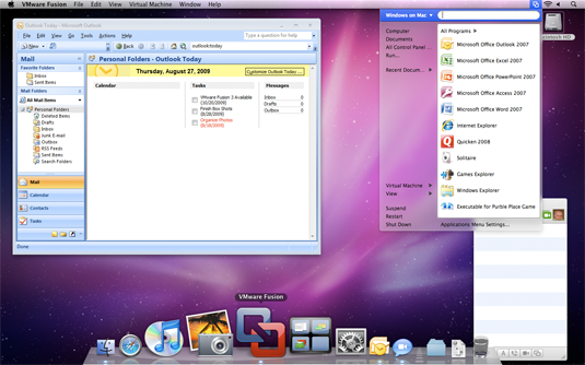 VMware Windows menu