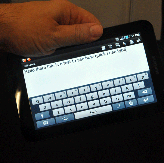 Galaxy Tab Landscape Keyboard