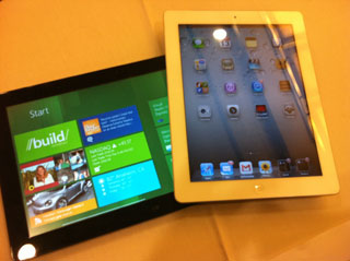 iPad and Windows 8 tablet