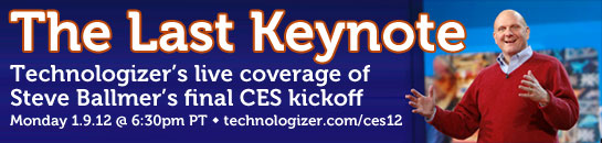 Steve Ballmer CES 2012 Microsoft keynote live coverage